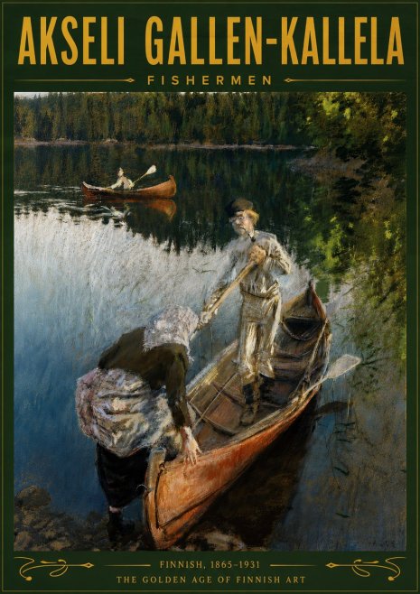 Akseli Gallen-Kallela Fishermen No5 - Plakát