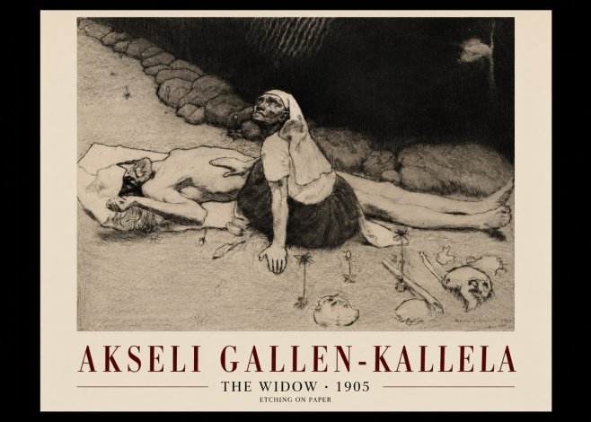 Akseli Gallen-Kallela The Widow No1 - Plakát