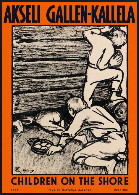 Akseli Gallen-Kallela Children on the Shore No2 - Plakát
