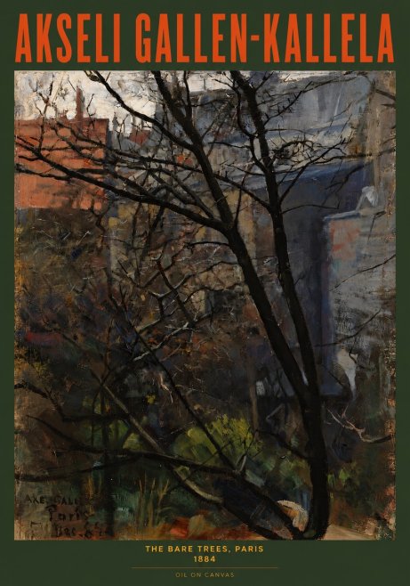Akseli Gallen-Kallela The Bare Trees, Paris No3 - Plakát