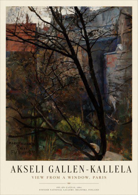 Akseli Gallen-Kallela The Bare Trees, Paris No4 - Plakát