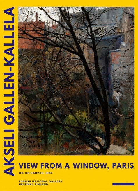 Akseli Gallen-Kallela The Bare Trees, Paris No5 - Plakát