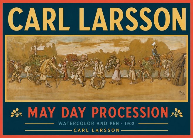 Carl Larsson May Day Procession No2 - Plakát