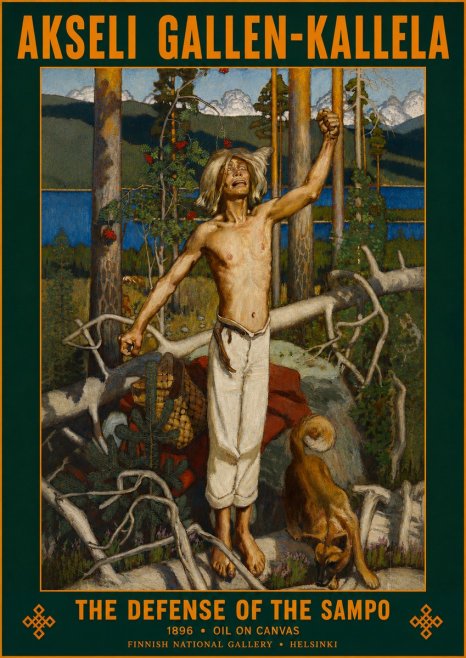 Akseli Gallen-Kallela The Defense of the Sampo No2 - Plakát