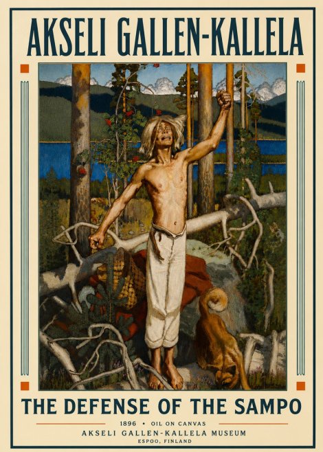 Akseli Gallen-Kallela The Defense of the Sampo No4 - Plakát