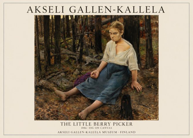 Akseli Gallen-Kallela The Little Berry Picker No1 - Plakát