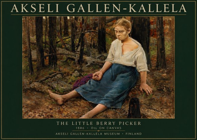 Akseli Gallen-Kallela The Little Berry Picker No3 - Plakát