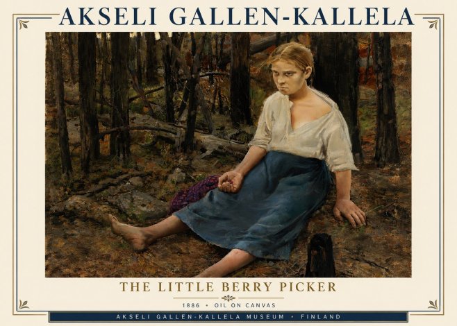 Akseli Gallen-Kallela The Little Berry Picker No4 - Plakát