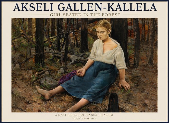Akseli Gallen-Kallela The Little Berry Picker No5 - Plakát