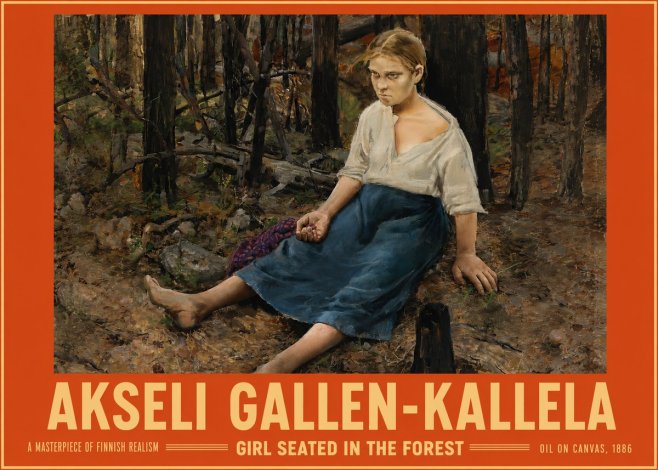 Akseli Gallen-Kallela The Little Berry Picker No6 - Plakát