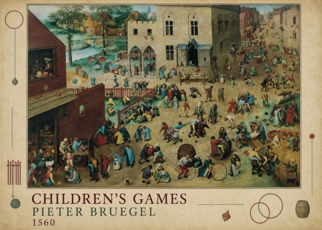 Pieter Bruegel Children's Games III No4 - Plakát