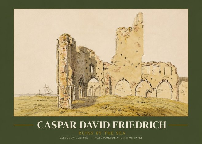 Caspar David Friedrich Ruins by the Sea No2 - Plakát