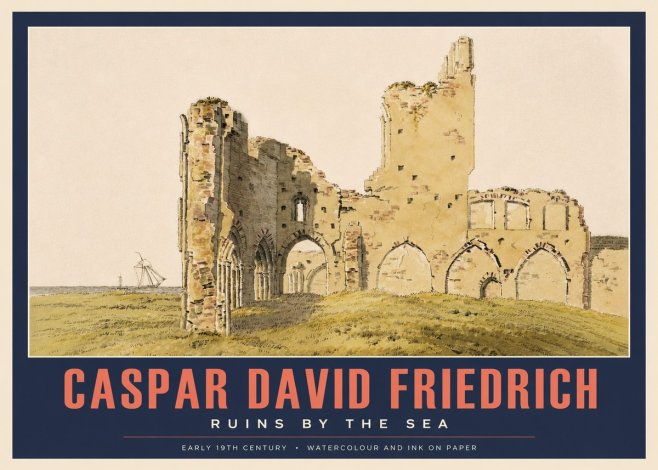 Caspar David Friedrich Ruins by the Sea No3 - Plakát