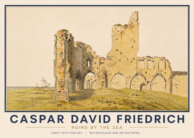 Caspar David Friedrich Ruins by the Sea No6 - Plakát