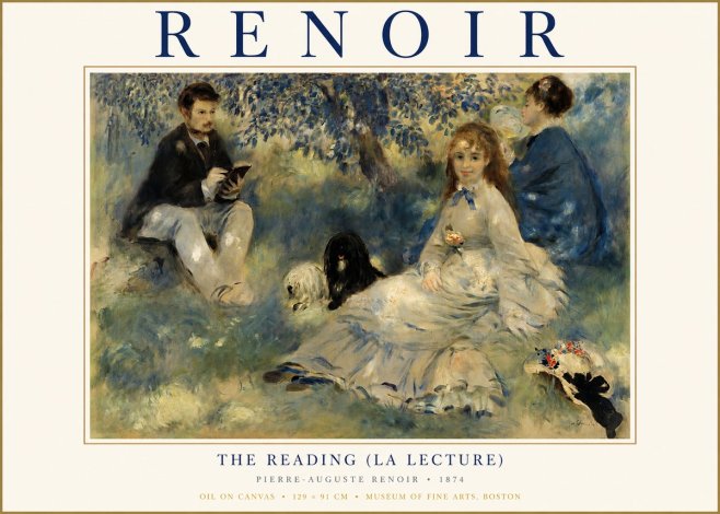 Renoir The Reading (La Lecture) No1 - Plakát