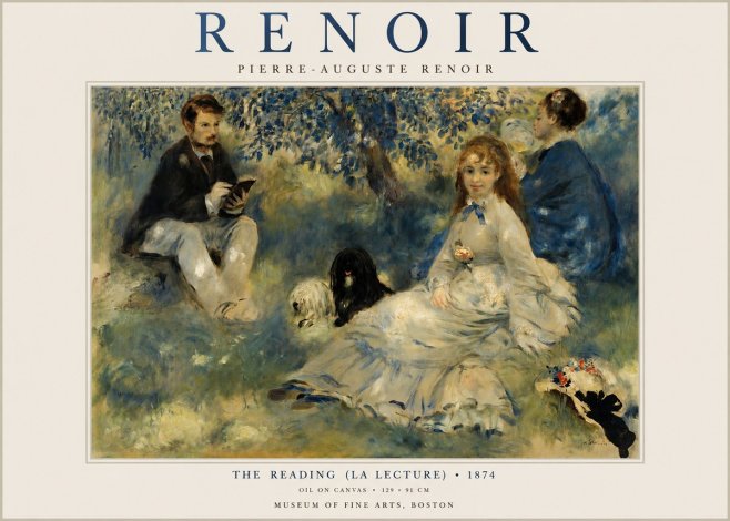 Renoir The Reading (La Lecture) No2 - Plakát