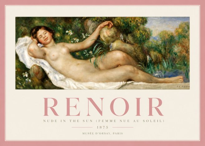Renoir Nude in the Sun (Femme Nue Au Soleil) No3 - Plakát