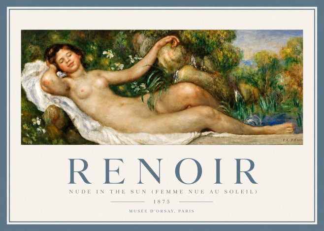 Renoir Nude in the Sun (Femme Nue Au Soleil) No4 - Plakát