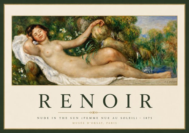 Renoir Nude in the Sun (Femme Nue Au Soleil) No5 - Plakát