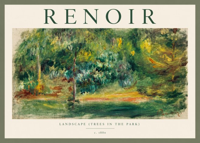 Renoir Landscape (Trees in the Park) No2 - Plakát