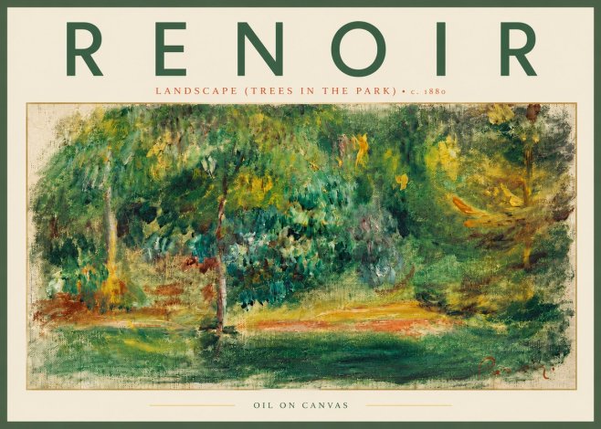 Renoir Landscape (Trees in the Park) No5 - Plakát
