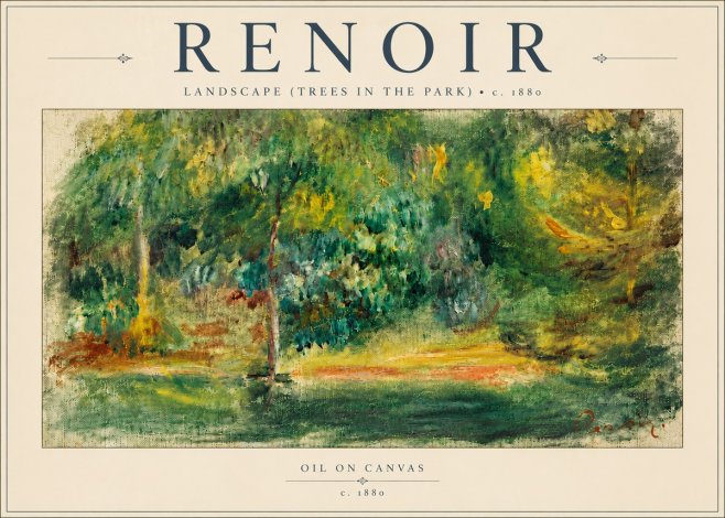 Renoir Landscape (Trees in the Park) No6 - Plakát