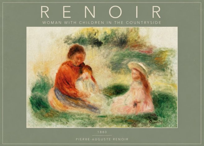Renoir Woman with Children in the Countryside No2 - Plakát