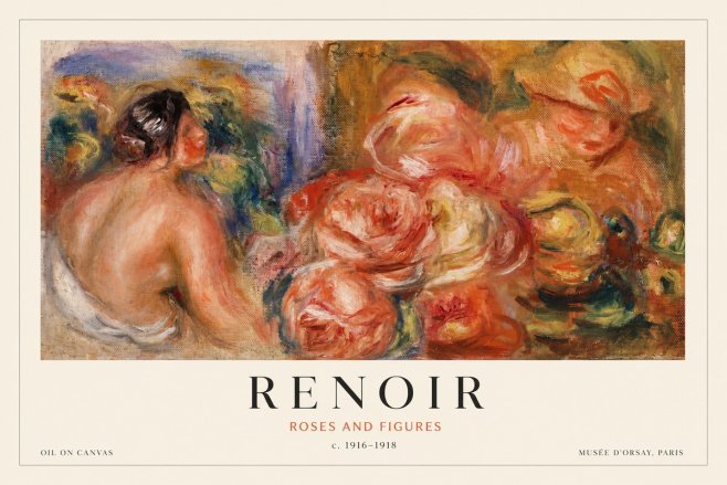 Renoir Roses and Figures No1 - Plakát