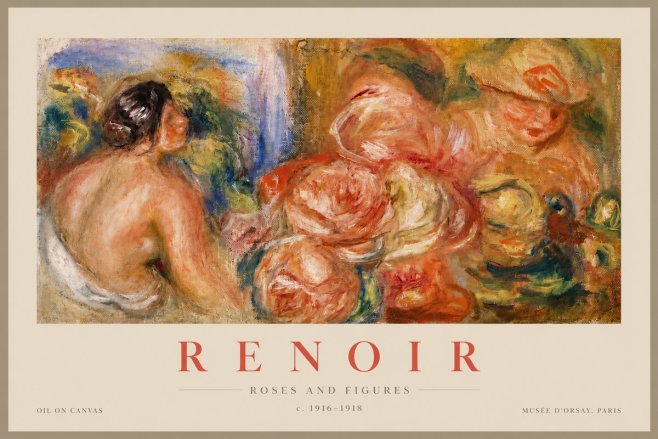 Renoir Roses and Figures No4 - Plakát