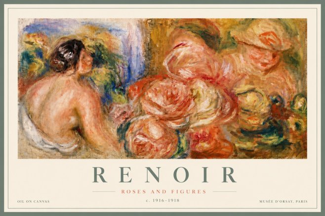 Renoir Roses and Figures No6 - Plakát
