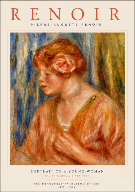 Renoir Portrait of a Young Woman No5 - Plakát