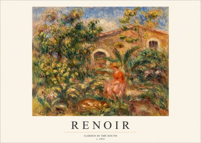 Renoir Garden in the South No1 - Plakát