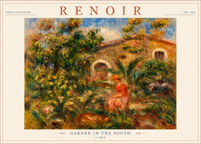 Renoir Garden in the South No3 - Plakát