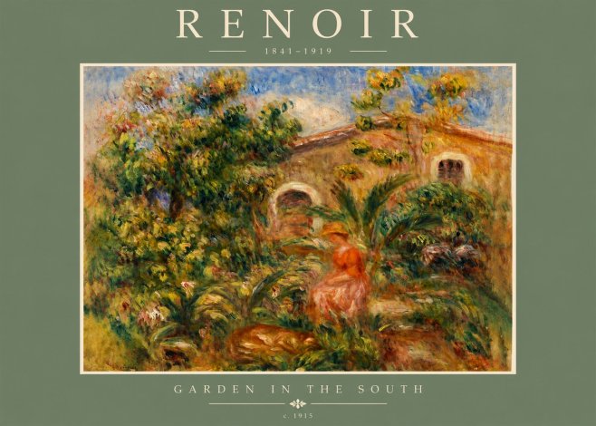 Renoir Garden in the South No5 - Plakát