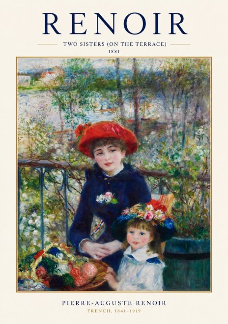 Renoir Two Sisters (on the Terrace) No1 - Plakát