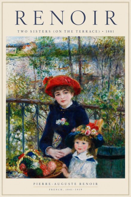 Renoir Two Sisters (on the Terrace) No3 - Plakát