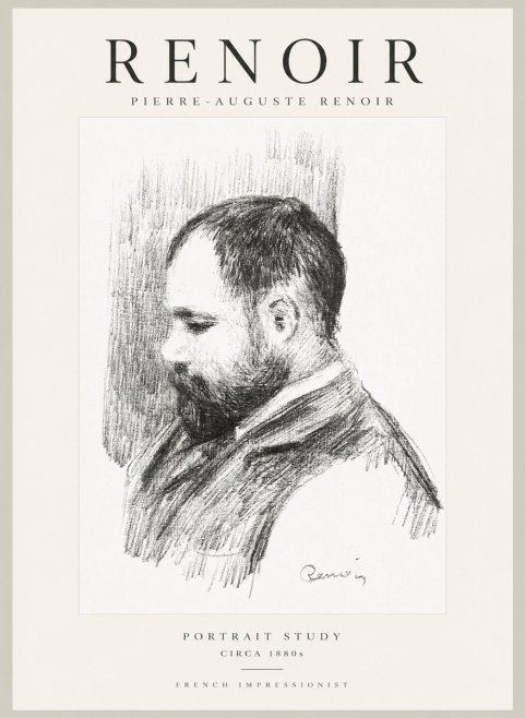 Renoir Portrait Study I No1 - Plakát