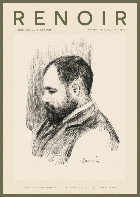 Renoir Portrait Study I No3 - Plakát
