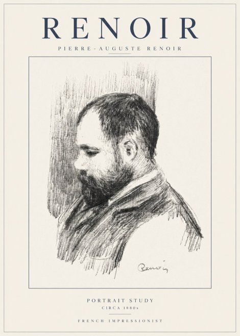 Renoir Portrait Study I No4 - Plakát