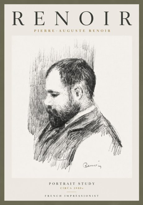 Renoir Portrait Study I No5 - Plakát