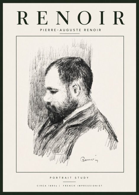 Renoir Portrait Study I No6 - Plakát