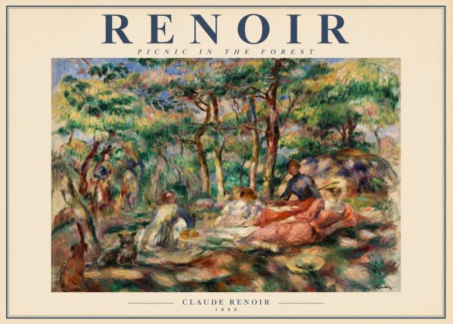 Renoir Picnic in the Forest No2 - Plakát