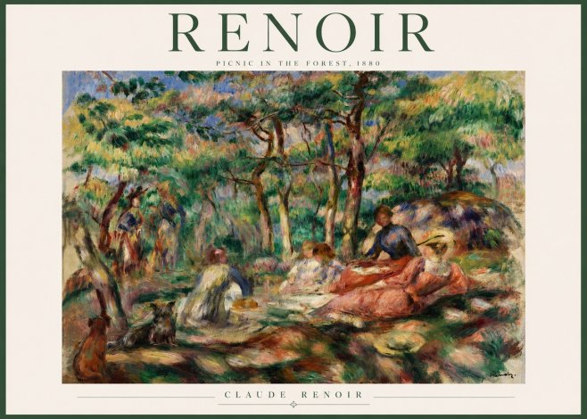 Renoir Picnic in the Forest No3 - Plakát