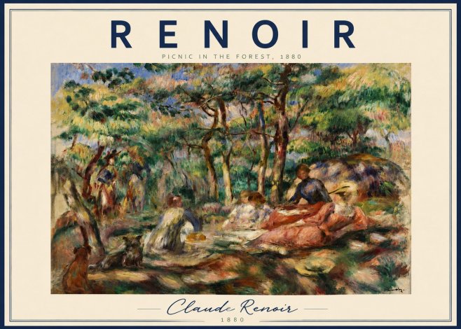 Renoir Picnic in the Forest No5 - Plakát
