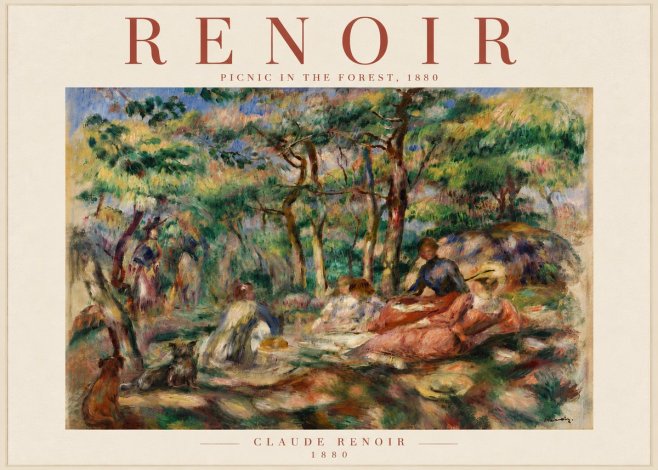 Renoir Picnic in the Forest No6 - Plakát