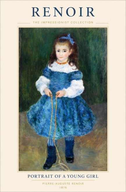 Renoir Portrait of a Young Girl III No1 - Plakát
