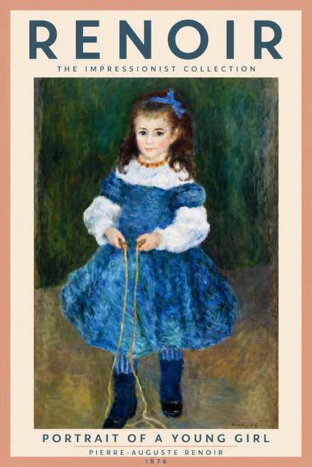 Renoir Portrait of a Young Girl III No4 - Plakát