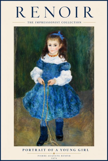 Renoir Portrait of a Young Girl III No5 - Plakát