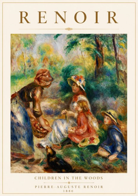 Renoir Children in the Woods No5 - Plakát