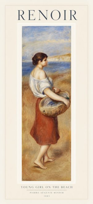 Renoir Young Girl on the Beach No1 - Plakát